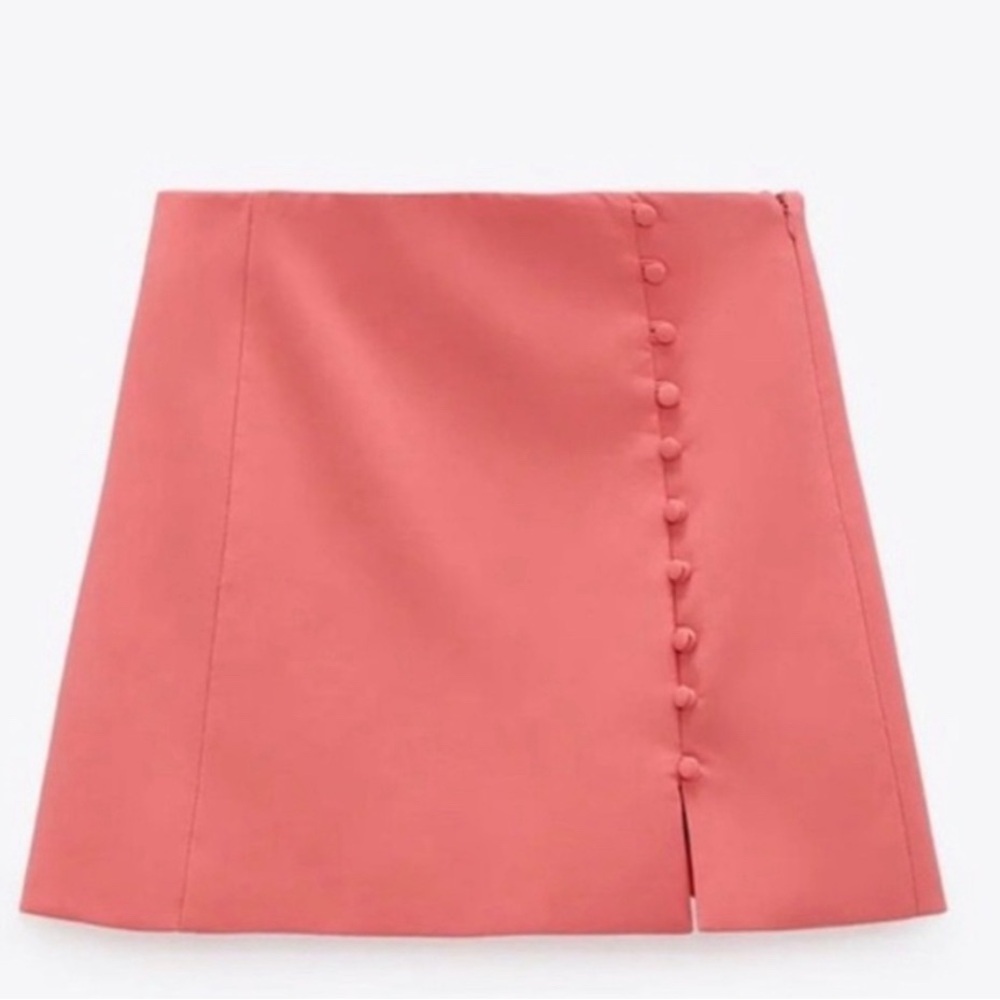 Zara Pink Skirt with side zip SZ L NWT